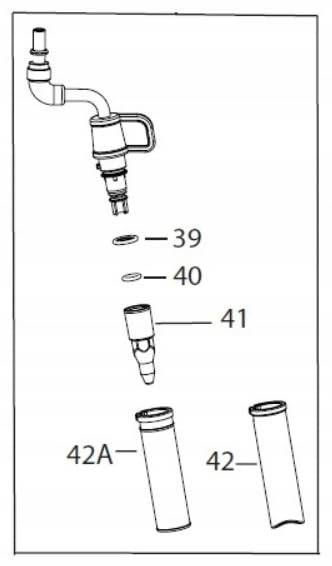 Junta de goma (junta tórica), anillo de sellado para espumador de leche de cafeteras automáticas compatible con DeLonghi 5313217751