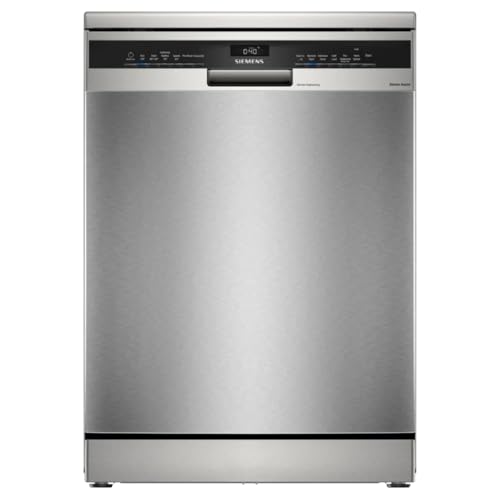 Siemens iQ500 14 Place Settings Free-Standing Dishwasher (Model SN25II00KI, Brushed Steel, Anti-Fingerprint, 60 cm)