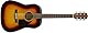 Fender CD-60 Dreadnought V3 DS Akustikgitarre, Walnussgriffbrett, 3-Tone Sunburst, Inklusive kostenloser virtueller Kurse auf Fender Play