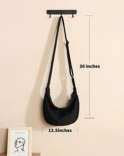 Small-Sling-Crossbody-Bag-for-Women-Men-Trendy-Mini-Crescent-Bag-with-Adjustable-Strap-2-Zippers-Lightweight-Nylon-Shoulder-Waist-Fanny-Pack-Belt-Bag-for-School-Sport-Casual-Travel-Hiking-Work