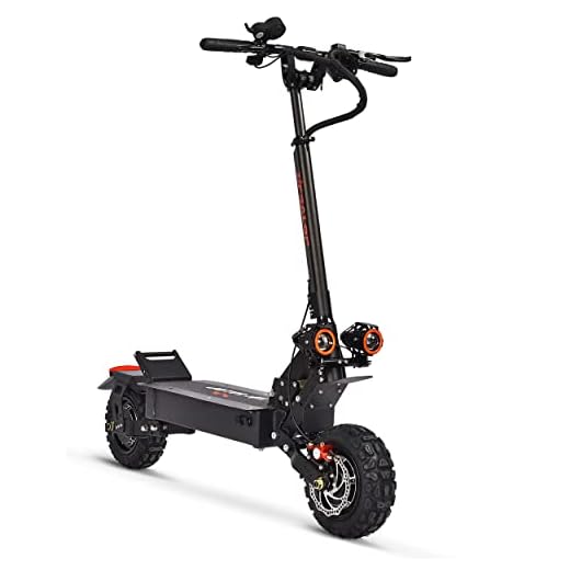 Electric Scooter for Adults - Up to 55 Miles Long Range & 45 MPH, 2800W Dual Motor, 11 inch Thick Off-Road Tires, Dual Suspensions, Foldable Adults Electric Scooter with Dual Oil Brake System