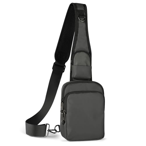 VADOO Sling Bag, Crossbody Bag with Zipper Lock, RFID Blocking