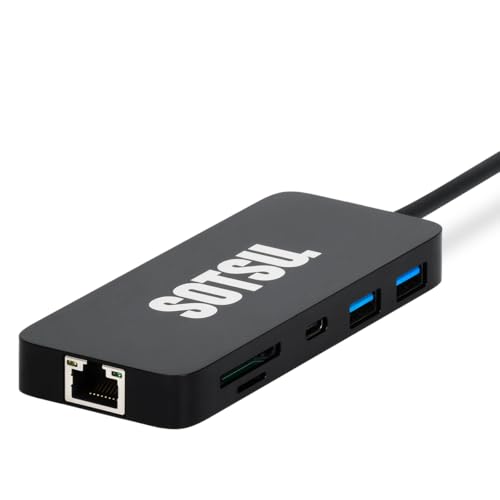 Image of SOTSU USB-C Hub | Dual Display 4K: HDMI + USB-C | 10 in 1 Docking Station | USB-A 3.0 * 2 | 100W PD | Gigabit Ethernet | SD /TF | Sutiable for MacBook /DELL /HP /Lenovo /Surface /iPad /Tablet
