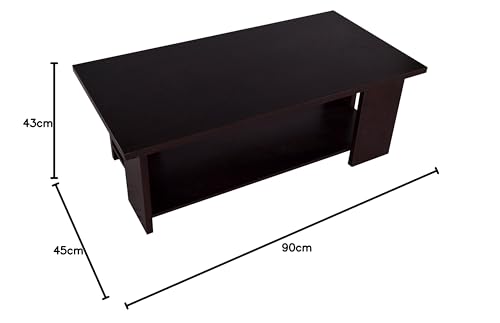 Image of DeckUp Cove-S Engineered Wood Coffee Table (Dark Wenge, Matte Finish)