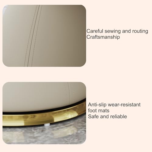 Taburete de tocador de baño resistente al agua con asiento cosmético redondo 7