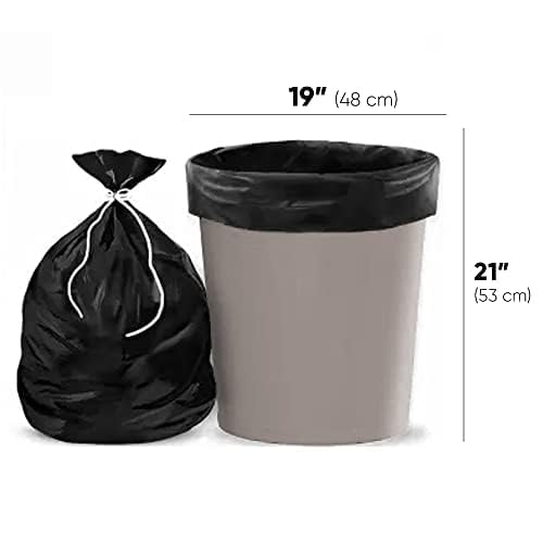 Image of Premium Recyclable Garbage Bags | Medium Size Durable Dustbin /Trash Bags Dustbin Covers for Wet and Dry Waste - Black (Pack of 12 Rolls) Total 360 Bags