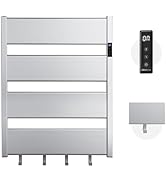 K&KALONZO Towel Warmer for Bathroom, Wall-Mounted Heated Towel Rack with Built-in Timer, Waterpro...