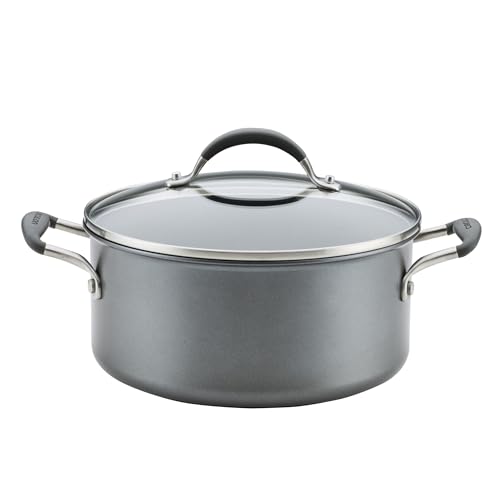 Image of Circulon A1 Series Dishwasher Safe, Induction Ready, Metal Utensil Safe, 5-Quart Dutch Oven with Lid - Graphite
