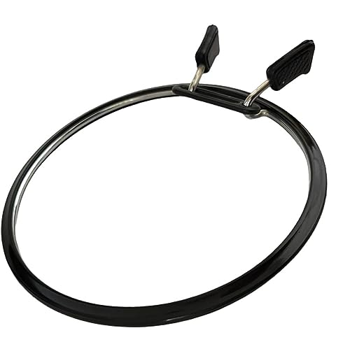 Image of Nurge Metal Embroidery Hoops - Premium Spring Tension Embroidery Hoop for Cross Stitch - Durable Ring with Quick Release Safety Clip - Ideal for Crafters,Beginners & Professionals - Black - Medium
