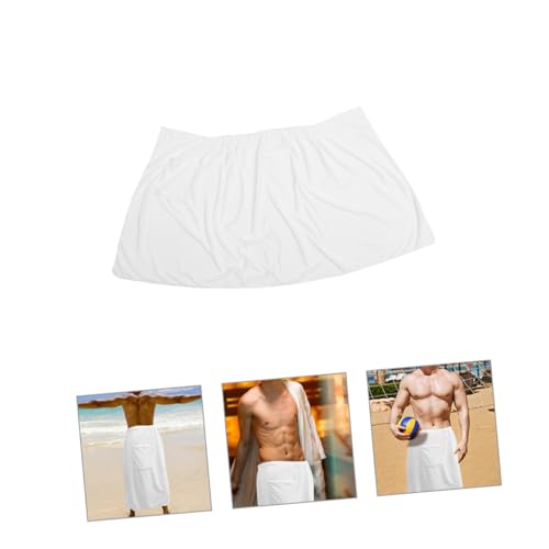 Cabilock Bathrobe for Men Quick Dry Shower Wrap with Pocket and Button Soft Fleece Towel for Beach Spa Sauna and Shower Stylish and Versatile3