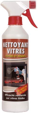 LOT DE 2 NETTOYANTS SPRAY POUR VITRES DE FOYER DE CHEMINEE 2X500ML