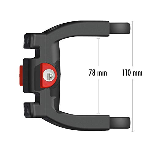 Klickfix Lenkeradapter E mit Schloss für E-Bikes mit Display, universal - Passend für Lenker mit 22-26 mm und Oversize-Lenker 31,8 mm Durchmesser