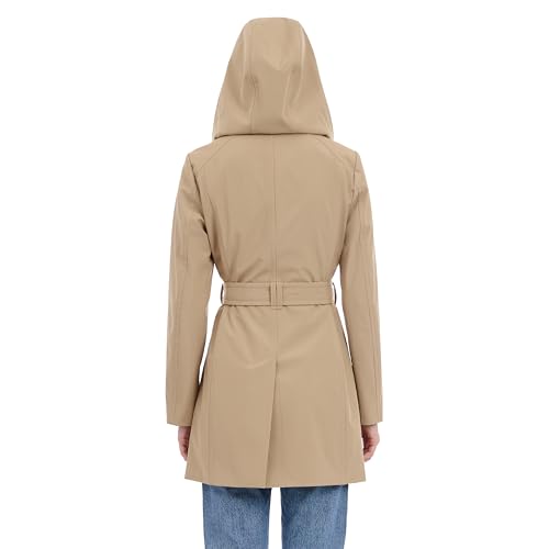 Image of Michael Kors Women's Trench Coat Style Raincoat with Detachable Hood