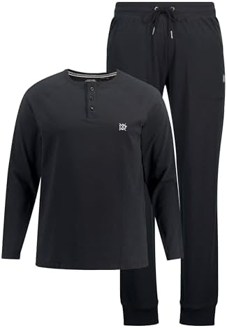 JP1880 BIG TALL HENLEY - Camiseta De Manga Larga - Schwarz/negro