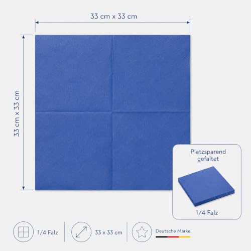 Servilletas de papel de alta calidad Commerline con doble capa y pliegue un cuarto 4