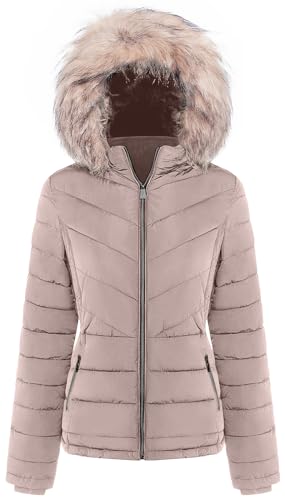 Amazon.com: BodiLove Women's Fur Hooded Utility Jacket with