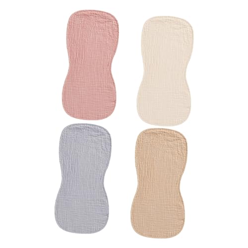 Bavoirs pour bébés VANZACK lot de 4 absorbants en coton doux pour protéger du lait
