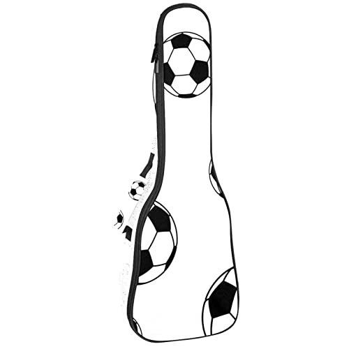 Sac à dos ukulélé de concert au motif football pour transporter votre musique aux entraînements