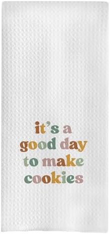 Baking Gifts Kitchen Towels, Gifts for Bakers Cookie Lovers Cooks Dish Tea Towel for Kitchen Baking, It's a Good Day to Make Cookies Hand Towels, 16x24