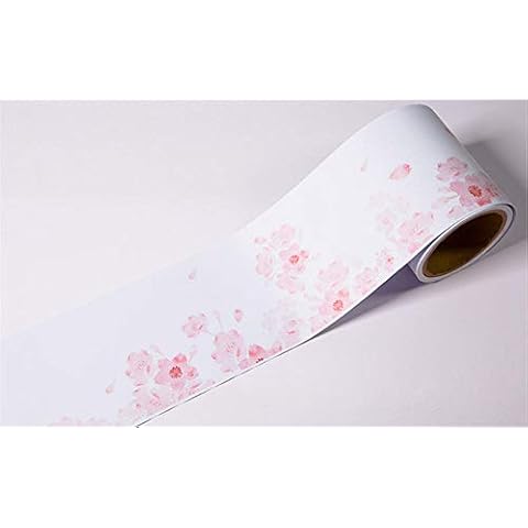 Wall Borders Peel and Stick Wallpaper Border Window Trim Molding Mirror Frame Kit Wall Panel Bulletin Board Borders Pink Sakura 12 X 600cm Cover
