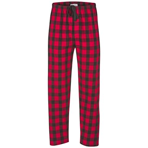 boxercraft Mens Cotton Flannel Pant with Pockets - Updated Mens FIT New Mens Style Harley - Mens Fit, Red/Black Buffalo 3X Cover