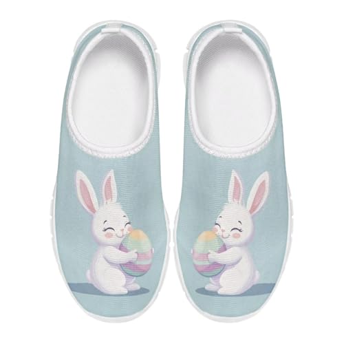 Easter Bunny Shoes for Girls Slip On Sneakers Cute Kids Gym Shoes