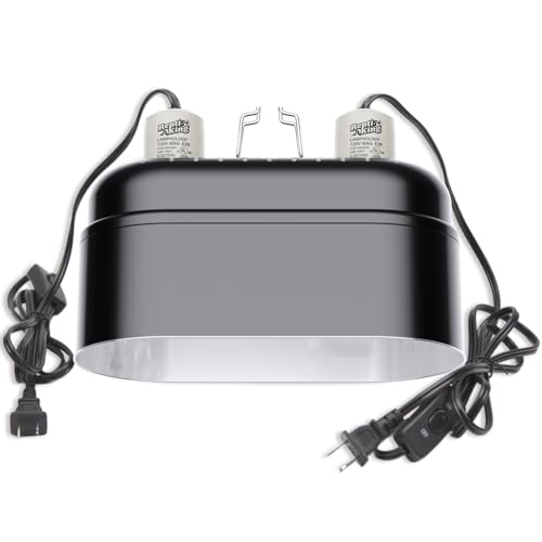 Reptile Light Fixture – Dual Dome with Ceramic Socket – Dual Use for Heat Lamp Emitter & Basking Bulbs & UVB Bulbs – Ideal for Bearded Dragon, Snake, Chameleon, Turtle & Terrarium Tank Accessories - image 7
