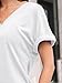 AUTOMET Women Beach Fashion Summer Tops White Tee Shirts V Neck Casual Top 2025 Spring Clothes Cute Basic Trendy Outfits White XXL