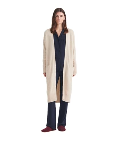 NAADAM Womens Cashmere Duster Cardigan, Oatmeal, S