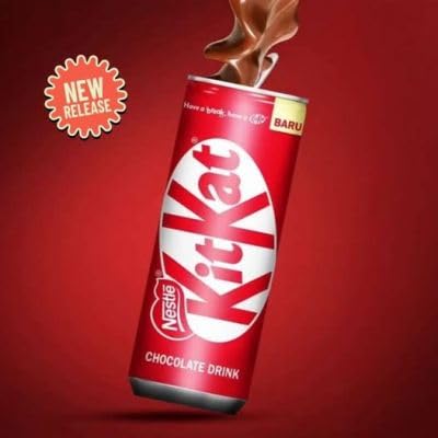 KitKat Chocolate Drink, Ready-to-Drink Beverage that Brings the Signature Creamy Milk Chocolate, 220mL X Pack of 3, (Product Of Malaysia) Get Flavourito Kunafa Chocolate 20g Absolutely Free From DECADENT FOODS 1