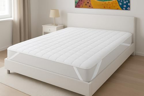 GRANA HOME Matratzenschoner – Atmungsaktiver Matratzenschutzbezug für längere Lebensdauer - Waschbar & Hygienisch - 100% Polyesterfüllung für...