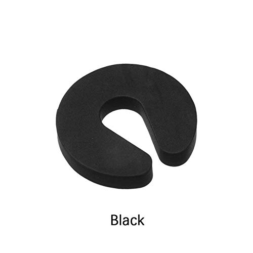 Preisvergleich Produktbild LGYLucky 1PCS Baby-Sicherheitsschlösser Kinderschutz Eva C-Form-Sicherheitsschrankschlösser Clip Kids Finger Sicher Weichschaum Türstopper,Schwarz