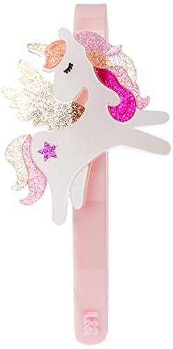 Tiara infantil unicórnio asas dourado acrílico