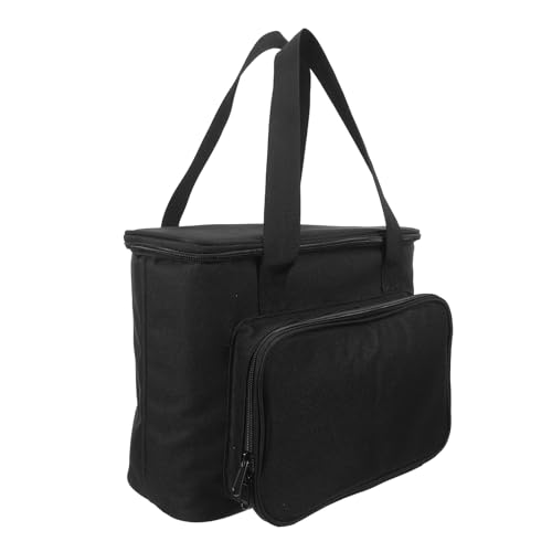 TOBBOMEY Bolsa de Transporte para Cafetera Sola Porción, Compacta y Ligera, Color Negro, con Organizador Interno para Accesorios, Estuche Portátil Adecuado para Camping, Oficina y Viajes