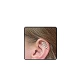 Boho Cartilage Helix Earring For Women, Halloween Gothic Punk Geometric Mandala Lotus Flower Hidden Helix Piercing Earrings Unique Personalized Gift Jewelry (Lotus Silver)