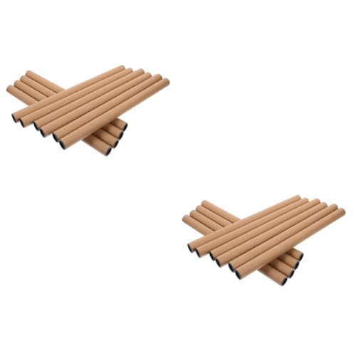 SEWACC 2sets Mailing Tube Poster Storage Poster Tube Art Tube Poster Holder Tube Poster Carrying Tube Postal Tubes Round Shipping Tubes Kraft Push up Tubes Paper Tube Drawing Case 10pcs*2