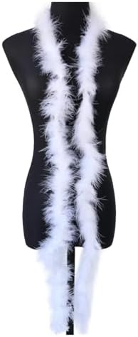 LICHENGTAI Boa En Plumes 2 Mètres – Écharpe Moelleuse Pour Déguisement, Mariage Et Fête