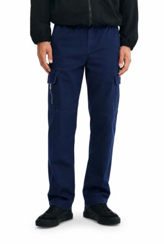 Image of Lymio Men Cargo | Cotton Cargo Pants for Men | Regular Fit High Rise Solid Pants (117-120)