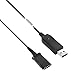 Produktbild Call Center Headset Quick Disconnect QD Kabel zu USB Stecker Adapter kompatibel mit Plantronics Headset QD Stecker an jeden Computer Laptop VOIP Softphone