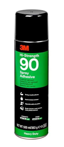 3M Spray Adhesivo 90 Alta resistencia, 500 ml, 1 lata, 1 unidad