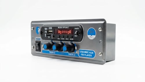 Image of 4440 Dual IC Single Din Car Stereo, USB Playback, Bluetooth, FM Player, with Remote Control