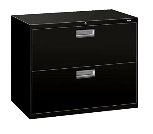HON 2 Drawer Lateral File Cabinet with Lock, Metal Filing Cabinets for Offices, Hanging Files, and Under Desk, 18