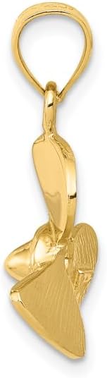 IceCarats 14K Solid Yellow Gold Fishing Boat Propeller Necklace Chain Pendant Charm - Image 4