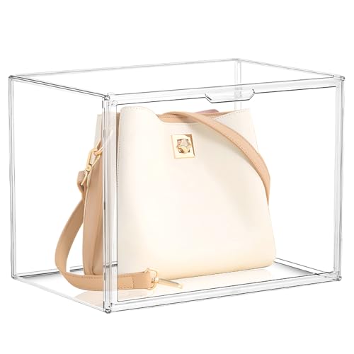 1 caja de plástico transparente apilable