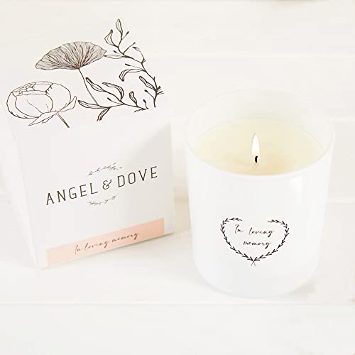 ANGEL & DOVE Luxury 'in Loving Memory' Soy Wax Remembrance Candle - Sympathy Gift, Memorial to Light in Memory of a Loved One