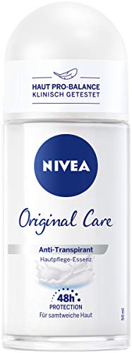 NIVEA Original Care Anti-Transpirant Roll-On (50 ml), Roll-On Deo mit Hautpflege-Essenz und mildem Duft, Deo für 48h zuverlässigen Anti-Transpirant Schutz