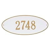 Whitehall Products 4009WG Madison Oval - Estate Wall - One Line in White/Gold