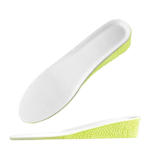 Plantillas para zapatos con inserción en el talón, plantillas de aumento de altura, absorción de golpes, elásticas, invisibles, para senderismo, correr, deportes, hombres, botas de trabajo y zapatos