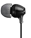 Sony MDR-EX15LP-BLACK In-Ear Headphones with Tangle Free Cord and 3 Pairs of Silicone Ear Buds