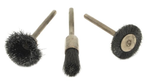 Image of Forney 60241 Wire Bristle Brush Set, 1 /8-Inch Shank, 3-Piece